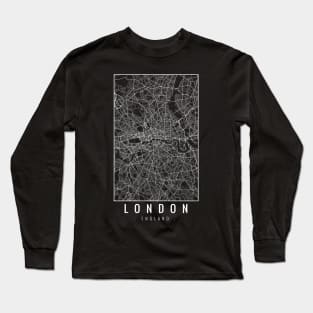 London England Minimalist Map Long Sleeve T-Shirt